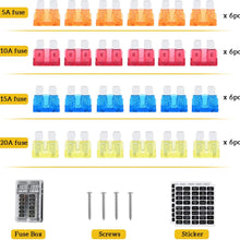 Kohree 12-Way 12V Blade Fuse Block, 12 Volt Automotive Fuse Box Holder Waterproof with Negative Bus 5A 10A 15A 20A Fuse Panel LED Indicator for Auto, RV, Car, Boat, Marine, Truck