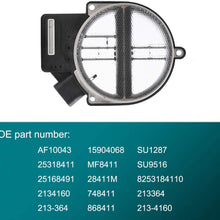 HQPASFY Mass Air Flow Sensor MAF Meter for Chevy Silverado Suburban GMC Sierra Yukon Cadillac Buick 4.8L, 5.3L, 6.0L & More Replaces# AF10043, 25318411, 25168491, 213-4160, 15904068