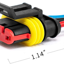 LanHong 3 Pin Way 16 AWG Car Waterproof Electrical Connector Plug with Wire AWG Marine Pack of 5