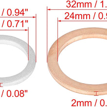 X AUTOHAUX 12pcs Oil Drain Plug Gaskets Replacement for Toyota 12157-10010 90430-24003 90430-18008