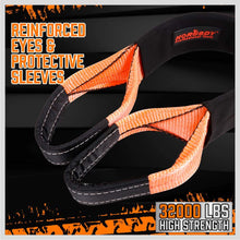 HORUSDY Recovery Tow Strap 3" x 30Ft - Heavy Duty 32,000 LBS Break Strength, 3/4 D Ring Shackles (2pcs), Recover Your Vehicle Stuck in Mud/Snow.