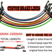 Ruizhi Motorcycle Dirt Bike Braided Steel Hydraulic Reinforce Brake Line Clutch Oil Hose Tube 700-1200mm (Black,1.3m)