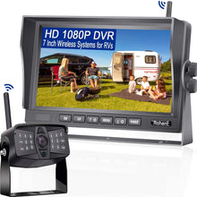 Rohent R7 HD 1080P RV Wireless Backup Camera with 7 Inch IPS Split Screen Monitor Rear View Camera Observation System for Trailers,Trucks,5th Wheels,IR Night Vision IP69K Waterproof 170 Degree View