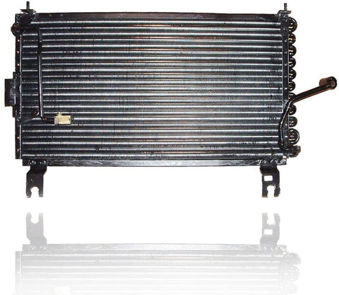 A-C Condenser - Cooling Direct For/Fit 94-97 Kia Sephia 1.6L - With Block & O-Ring Fitting - 0K2416148AA