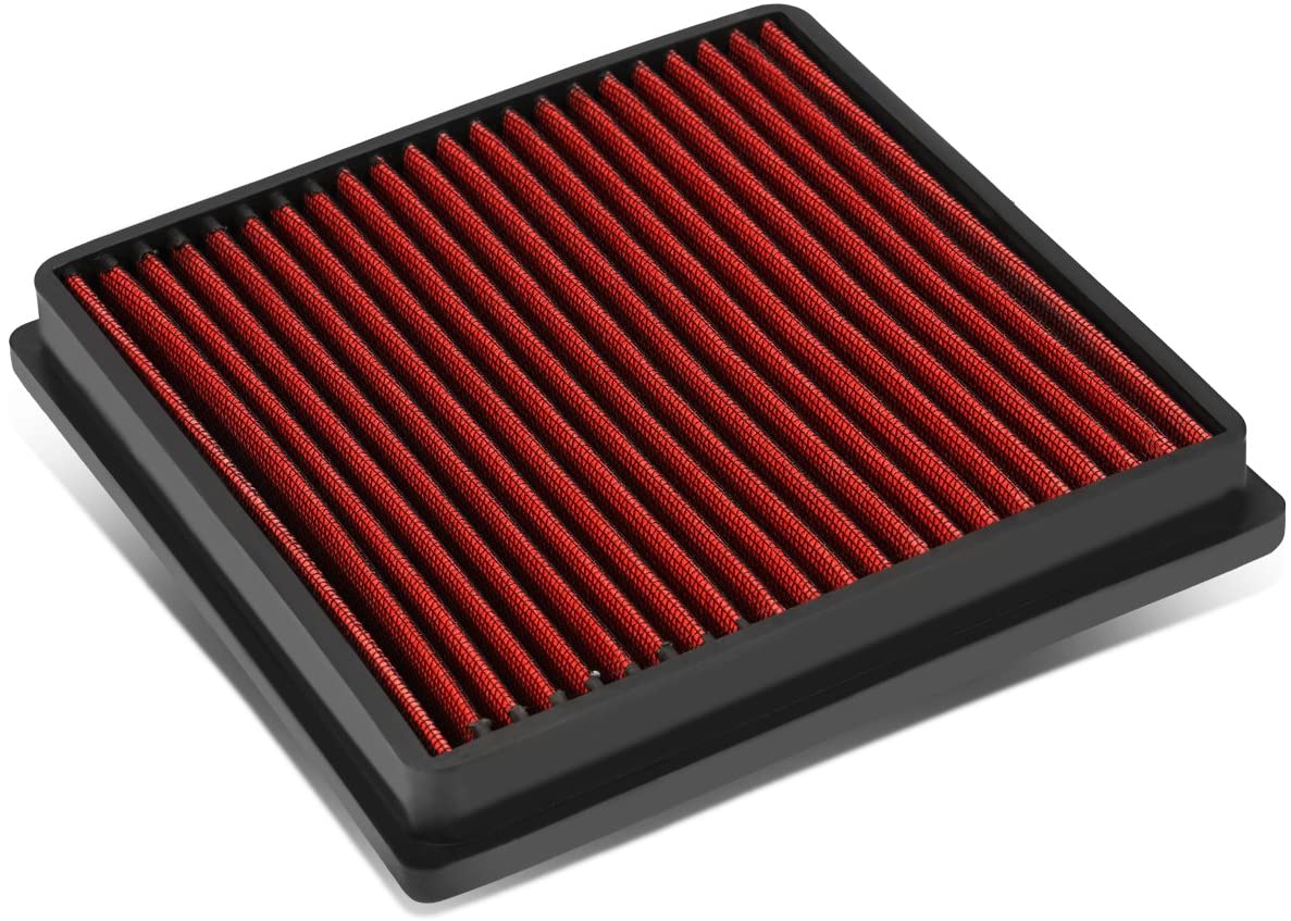 Replacement for Porsche/Audi/Jaguar/VW/Volvo Washable Replacement High Flow Drop-in Panel Air Filter (Red)
