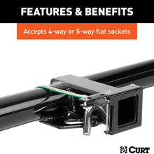 CURT 58001 Easy-Mount Vehicle Trailer Wiring Connector Mounting Bracket for 2-Inch Receiver, 4 or 5-Way Flat