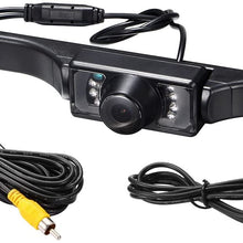 Car Backup Camera License Plate Reverse Rear View Cam with IP68 Waterproof HD Color Wide Viewing Angle Night Vision Vehicle Reversing Video System with 7 pcs Infrared LED for Van RV Pickup Campers
