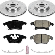 Power Stop K6399 Front Brake Kit with Drilled/Slotted Brake Rotors and Z23 Evolution Ceramic Brake Pads