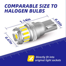 AUTOONE 194 Red LED Bulbs, 168 2825 W5W T10 Light Bulbs Error Free for Dome Map Parking Trunk Door License Plate Lights,Pack of 2