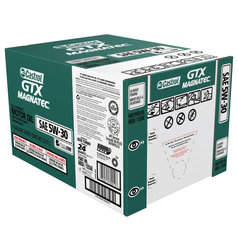 Castrol 60036 GTX MAGNATEC 5W-30 Full Synthetic Motor Oil, 6 Gallon Enviro-Pack