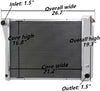 Primecooling 4 Row Core Aluminum Radiator for 1969-74 Nova/Firebird, 1971-73 Camaro/Impala Caprice, Multiple Models