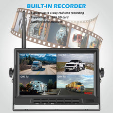 HD Digital Wireless Backup Camera Kit, Niloghap IP69 Waterproof Rear View Camera and 9″ Split/Quad Screen DVR Monitor, High-Speed Observation System for Trailers, Trucks, Motorhomes, 5th Wheel, Bus