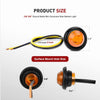 Nilight TL-03 10 PCS 3/4” Round Clearance LED Front Rear Side Indicator Bullet Marker Light for Truck RV Car Bus Trailer Van Caravan Boat (12V, Amber), 2 Years Warranty