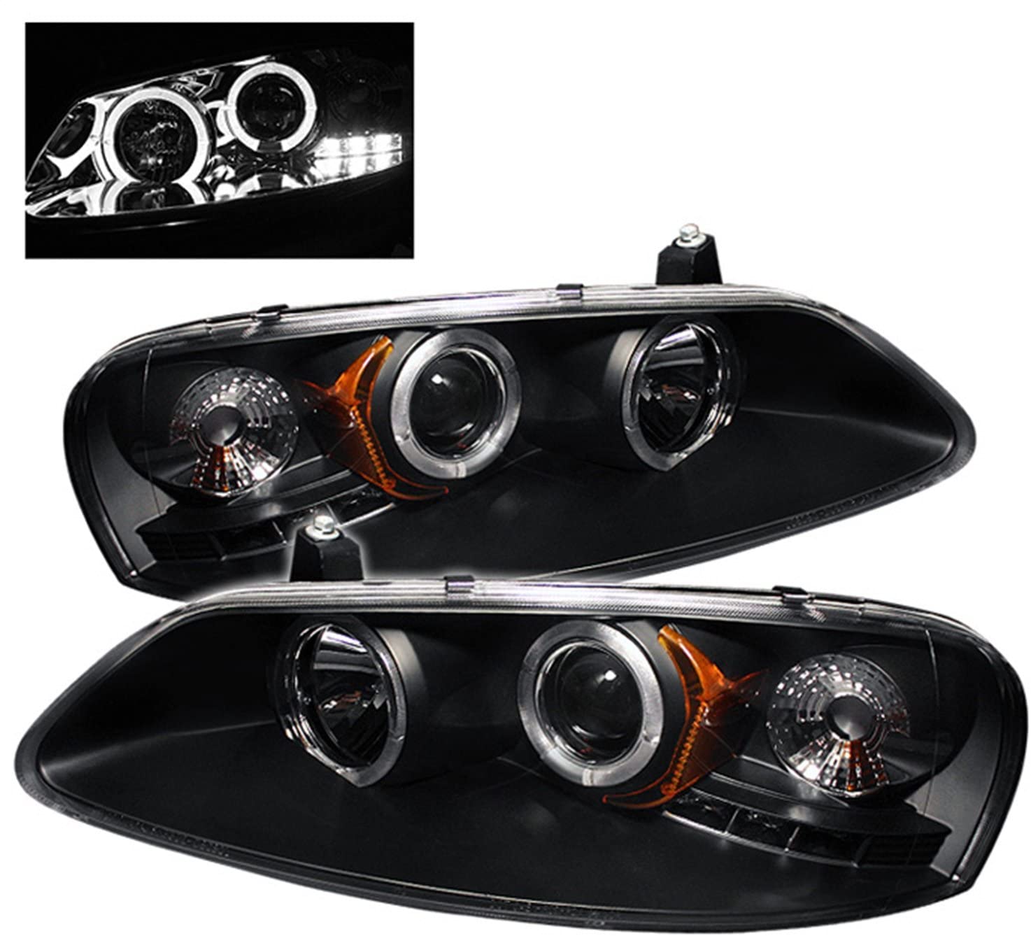Spyder Auto 5009623 LED Halo Projector Headlights Black/Clear