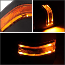 Pair Black Manual Telescoping Folding w/LED Turn Signal Rear View Side Towing Mirrors Replacement for Ford F150 04-14