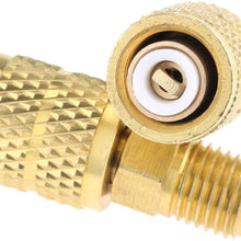 WENJING Be Quiet Mall 2Pcs R410a Straight Adapter 5/16" SAE Female 1/4" SAE Male Charging Hose to Vacuum Pump for Mini Split Air Conditioners