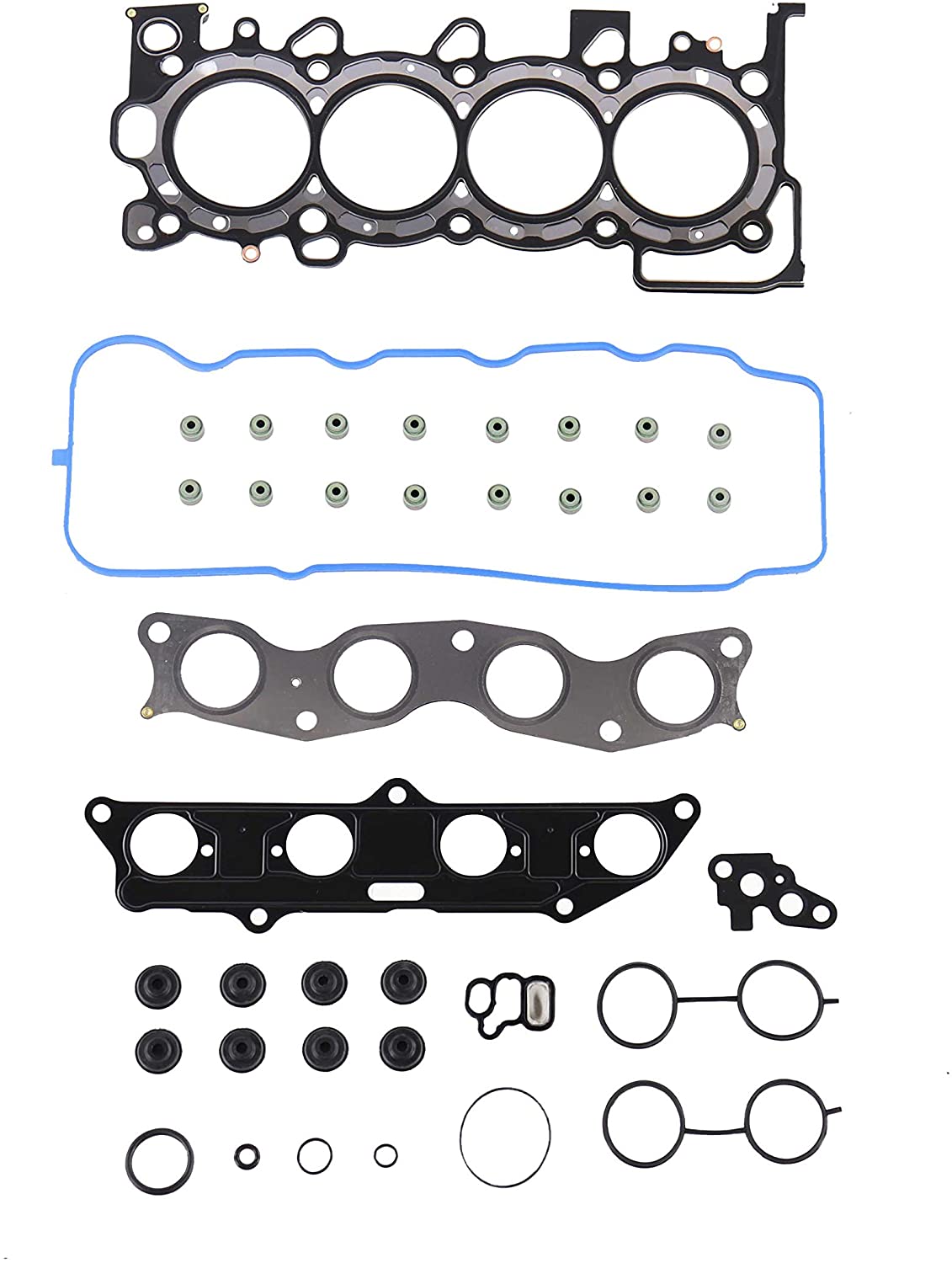 DNJ HGS238 MLS Head Gasket Set/For 2007-2008/ Honda/Fit/ 1.5L/ SOHC/ L4/ 16V/ 1497cc/ L15A1
