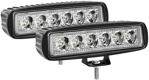 Nilight Led Light Bar 2PCS 18w Spot Driving Fog Light Off Road Lights Boat Lights driving lights Led Work Light SUV Jeep Lamp,2 years Warranty