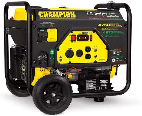 Champion 3800-Watt Dual Fuel RV Ready Portable Generator with Electric Start (Pack of 1)