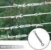 X AUTOHAUX 6pcs M6 Car 304 Stainless Steel Eye and Eye Turnbuckle Wire Rope Tension Replacement Silver Tone