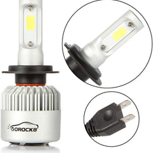 VoRock8 R2 COB H7 8000LM Led Headlight Conversion Kit,High Beam Low Beam Headlamp, Fog Light, Halogen Head Light Replacement, 6500K Xenon White, 1 Pair