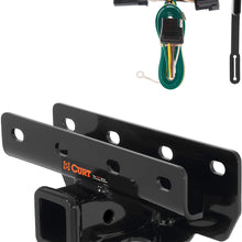 CURT 99317 Class 3 Trailer Hitch, 2-Inch Receiver, 4-Pin Wiring Harness, Select Jeep Wrangler JK
