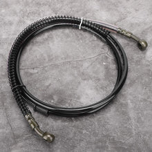 Aramox Motorcycle Brake Oil Hose Pipe,1.45m Motorcycle Brake Oil Hose Pipe Line Braided 10mm Fitting Ends for ATV Bike Black
