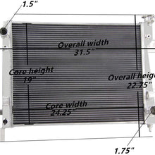 Primecooling 52MM 3 Row Core Aluminum Radiator for Dodge Ram 1500 2500 3500 5.7L V8 Gas 2003-2009