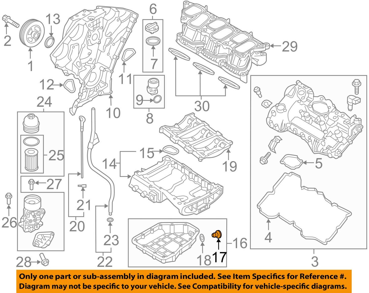 Hyundai 21512-23001, Engine Oil Drain Plug