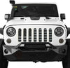 Hooke Road Front Grill Mesh Grille Insert US Flag Old Glory for 2007-2018 Jeep Wrangler JK & Wrangler Unlimited (Black Out)
