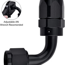 EVIL ENERGY 6AN Straight Swivel Hose End Fitting for Braided Fuel Line Aluminum Black 2PCS