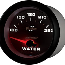 Auto Meter 7837 Phantom II 2-5/8" 100-250 Degree F Short Sweep Electric Water Temperature Gauge
