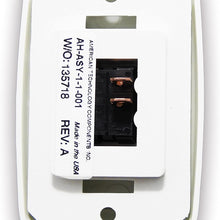 American Technology Components Single SPST On-Off Switch with Bezel, 12-Volt, for RV, Trailer, Camper (White)