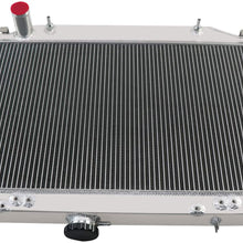 ALLOYWORKS 4 Row Full Aluminum Radiator compatible with 1998-2007 Toyota Land Cruiser HDJ100R FZJ105R HZJ105R 4.2L/1HZ AT/MT