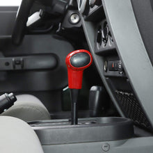 RT-TCZ Gear Shift Knob Handle Cover ABS Full Trim Frame Bezel Interior Accessories for Jeep Wrangler 2007-2010 JK JKU Sport X Sahara Rubicon Red