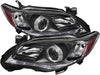 Spyder 5074263 Toyota Corolla 11-13 Projector Headlights - Halogen Model Only (Not Compatible With Xenon/HID Model) - DRL LED - Black (Black)