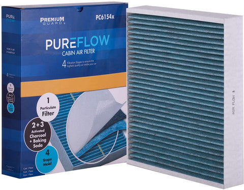 PureFlow Cabin Air Filter PC6154X| Fits 2011-17 Chevrolet Cruze, 2013-20 Buick Encore, 2013-15 Malibu, 2013-20 Trax, 2012-18 Sonic, 2012-16 Cadillac SRX, 2010-16 LaCrosse, 2012 Rolls-Royce Ghost