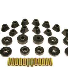 Prothane 7-105-BL Black Body and Cab Mount Bushing Kit - 24 Piece
