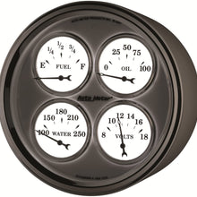 Auto Meter 1210 Old Tyme White II 5" Short Sweep Electric Quad Gauge