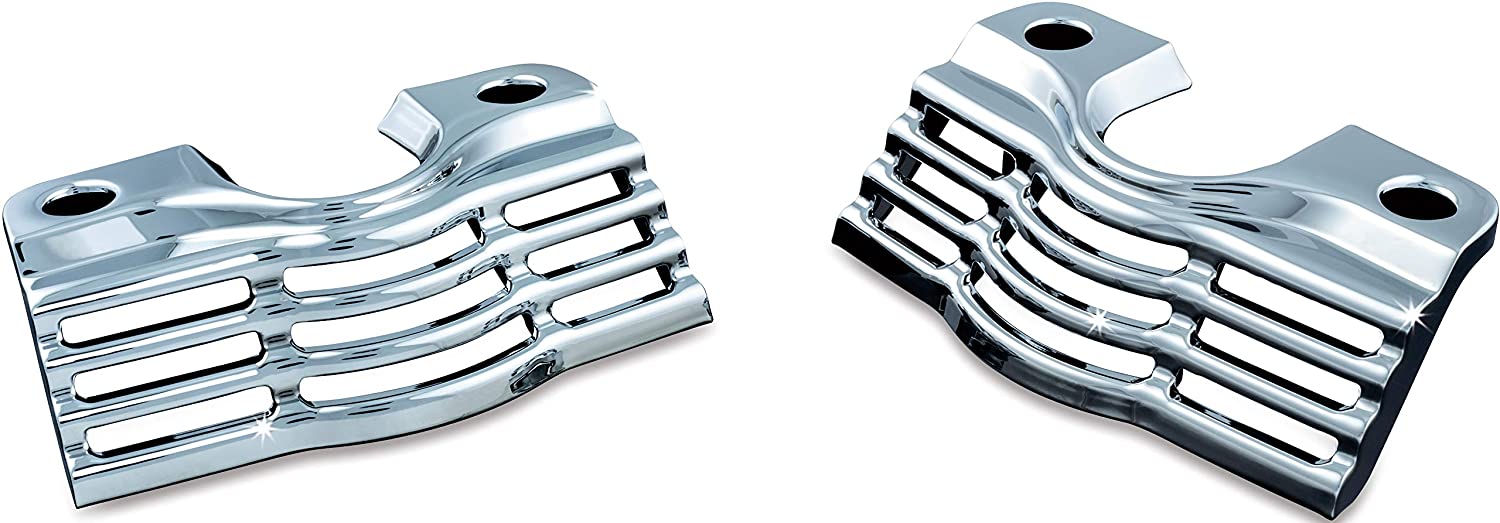 Kuryakyn 7260 Motorcycle Accent Accessory: Slotted Head Bolt Covers for 1999-2016 Harley-Davidson Motorcycles, Chrome, 1 Pair