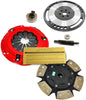 EFT 6-PUCK CLUTCH KIT+FORGED FLYWHEEL for 92-05 HONDA CIVIC DEL SOL D15 D16 D17