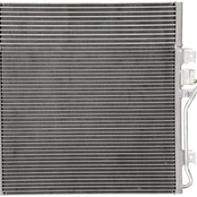 VioletLisa All Aluminum Air Condition Condenser 1 Row Compatible with 2007-2011 Nitro Without Oil Cooler