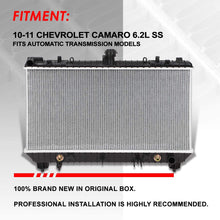 13142 OE Style Aluminum Core Cooling Radiator Replacement for Chevy Camaro SS 6.2L AT 10-11