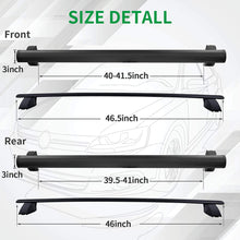 OTUAYAUTO Roof Rack Crossbars Replacement for 2011-2021 Jeep Grand Cherokee, with Anti-Theft Locks Luggage Racks Cross Bars, Black Matte