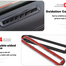 HKPKYK for Ford Mustang 2015 2016 2017, Interior Moulding Carbon Fiber AC Outlet Air Conditioner Outlet Door AC Auto Accessories