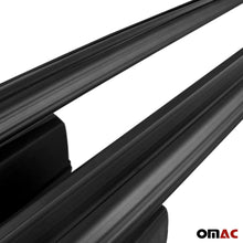 OMAC Auto Exterior Accessories Roof Rack Cross Bars | Adjustable Aluminum Black Cargo Carrier Rooftop Luggage Crossbars Fits Audi e-tron 2019-2021