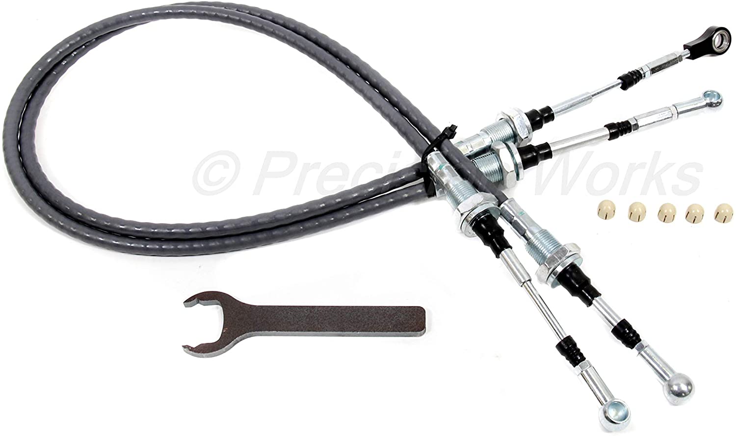 Precision Works Shifter Cables WITH Bulk Head Wrench - Fits Porsche 996/997