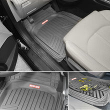 Motor Trend FlexTough Plus Black Rubber Car Floor Mats – All Weather Deep Dish Automotive Floor Mats, Heavy Duty Trim to Fit Design, Odorless Floor Mat Liners for Cars Truck Van SUV