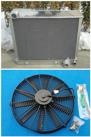 3 Rows Aluminum Radiator + Fan For Chevy Truck C10 C20 C30 1963-1966 1964 1965