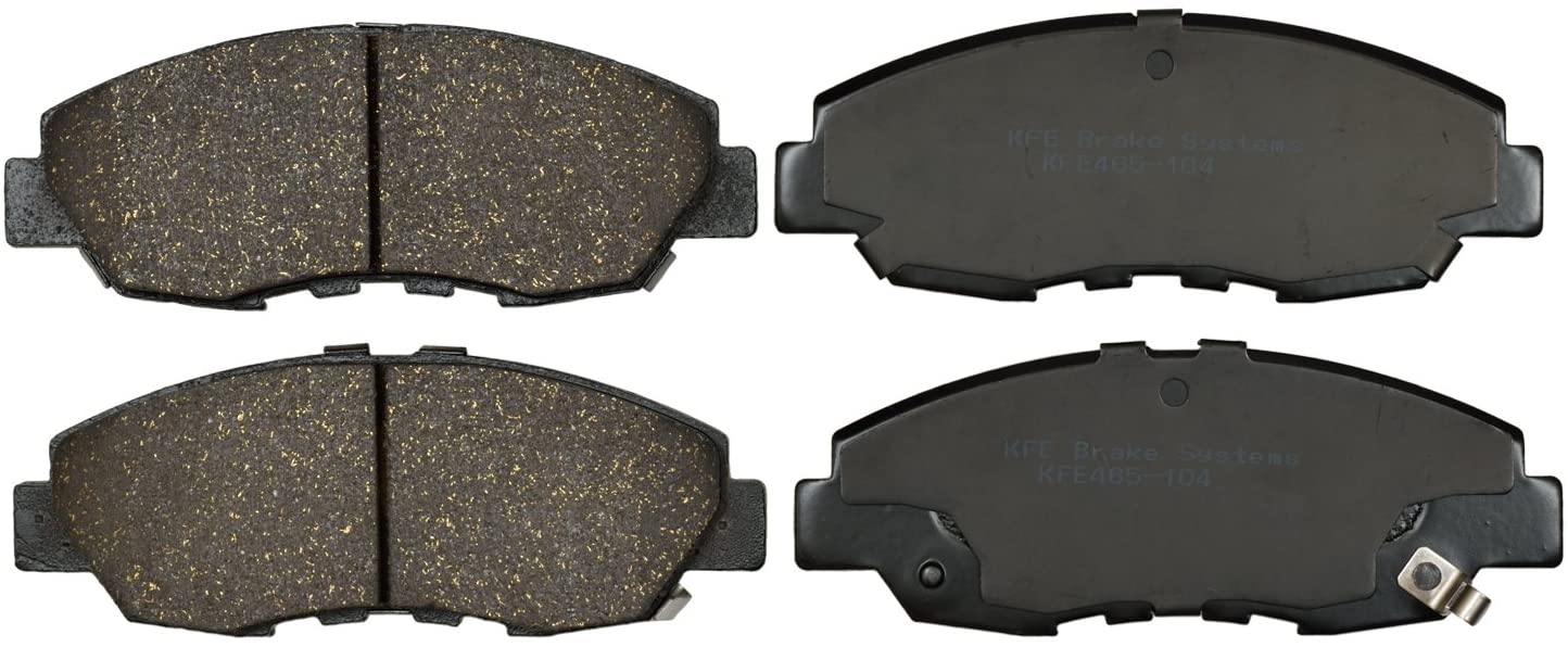 KFE KFE465-104 Ultra Quiet Advanced Premium Ceramic Brake Pad Front Set for: 1996-2015 Honda Civic (CHK Submodel), 1990-2002 Accord 4 Cyl (CHK Body), Insight; Acura CL 4 Cyl